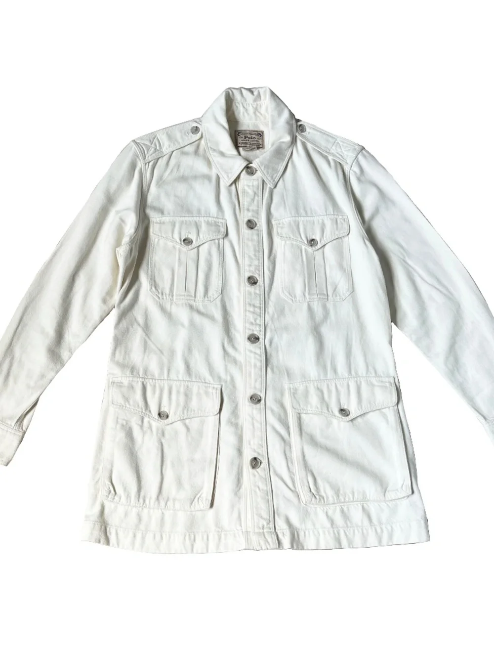 Polo Ralph Lauren Safari Jacket White Field Military Utility